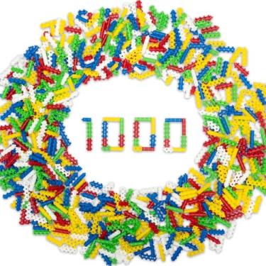 Imagem de Brinquedo do Montar Play Pinos Coloridos com 1000pçs Encaixes Firmes Blocos de Montar Mágicos