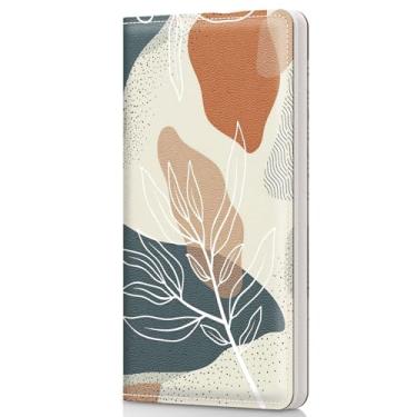 Imagem de Pisypox Capa para talão de cheques pessoal, capas de livro de cheques de couro estampadas para mulheres e homens, com suporte de caneta e divisor de plástico transparente integrado para cheques