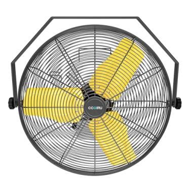 Imagem de CCGIRU Ventiladores Industriais De Parede De 24" De 9200 Cfm, Ventilador De Metal Profissional De Alta Velocidade E 3 Velocidades Com Motor Selado, Ventilador De Parede De Celeiro Para Serviço Pesad