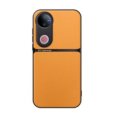 Imagem de Kepuch Capa para Vivo V50 5G Intl - Litchi Grano Case Placa de Metal Embutida - Pornográfico