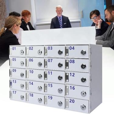 Imagem de LGEOELIAS Organizador de celular, armário de armazenamento para telefones celulares, armário de armazenamento de celular montado na parede, caixa de acrílico para celular, cofre de telefone