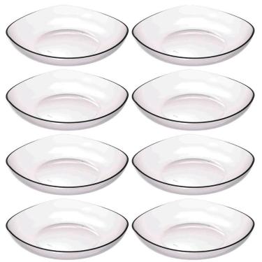Imagem de 8 Cestas para Frutas Fruteira de Mesa Transparente 3,5L Trio Crippa Bancada Verduras