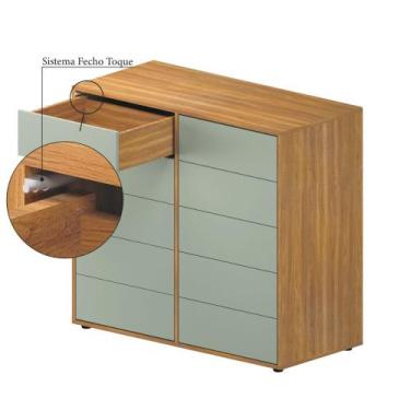 Imagem de Cômoda Dieci  10 Gavetas  MDP 15 mm  Corrediça Telescópica + Fecho Toq