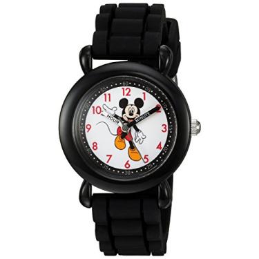 Imagem de DISNEY Relógio analógico de quartzo com pulseira de silicone, preto 16 (modelo: WDS000011)