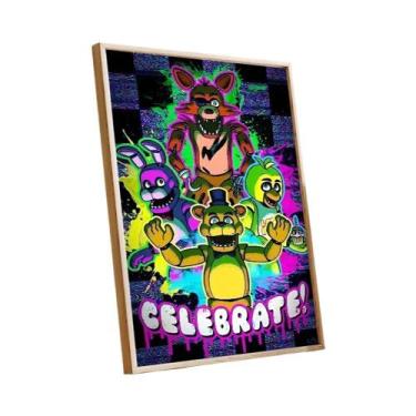 Imagem de FNAF Five Nights at Freddy's Retro Kraft Paper Poster Arte Estética Pi