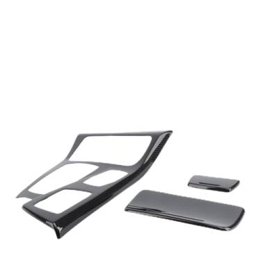 Imagem de Capa de Acabamento do Painel de Mudança de Marcha de Controle Central de Fibra de Carbono Real para 5 Séries F10 2012-2016, Botão de Mudança de Marcha do Carro Console Painel Capa