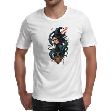 Imagem de Camiseta Unissex Feiticeira e a serpente - Alearts, EG