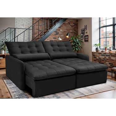 Imagem de Sofá Sem Caixa 2,00m SoftGel Celeste. Velusoft Cama inBox