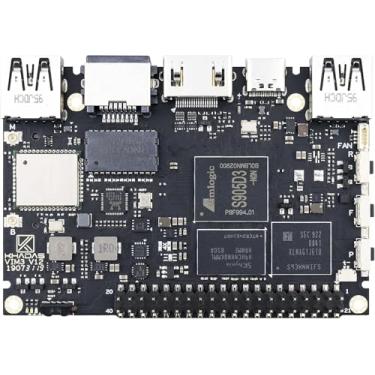 Imagem de Khadas Computador de placa única VIM3L Amlogic S905D3 com 1.2 Tops, Flash SPI de 16 MB, programável MCU, reprodução 4K a 75fps, Gigabit Ethernet com WOL, Bluetooth 5.0, PC Home Theater DIY (VIM3L)