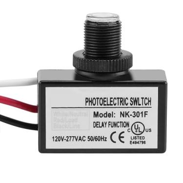 Imagem de Interruptor de Controle Fotoelétrico, 120V-277VAC Automático On/Off Sensor de Luz Controle para Acessórios de Iluminação