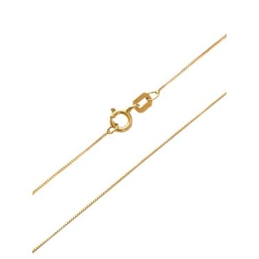 Imagem de Colar Corrente Feminina Veneziana Fina 40cm Ouro 18k 750 Legítimo C/Estojo e Certificado