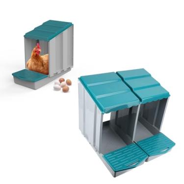 Imagem de Caixas de Nidificação de Frango, Caixas Modulares de Postura de Frango PP, Caixa de Ninho de Aves para Postura de Ovos, Caixas de Nidificação de Galinheiro para Galinhas, Patos