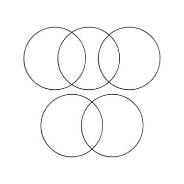 Imagem de GDFYMI 5 peças de anéis de metal para artesanato, coroa de flores de metal para centros de mesa de apanhador de sonhos, preto, 200 mm