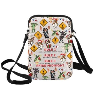 Imagem de BWWKTOP Mogwai Bolsa tiracolo Gizmo Fans Gift Stripe Sling Bag Vegetal Gremlin Bolsa de ombro Brain Gremlin Merch, Regra 1-xk B, Bolsa tiracolo