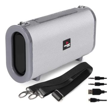 Imagem de Caixa De Som Grande Bluetooth Potente Portátil Celular Tws (Cinza)