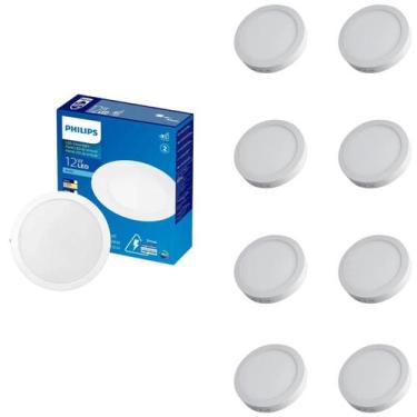Imagem de 9 Luminárias Plafon Led 12w Philips Embutir 6500k Bivolt, Bivolt