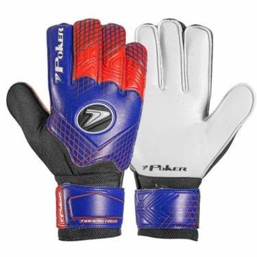Imagem de Luva de Goleiro Campo Poker Training Focus, 10, Azul, Vermelho