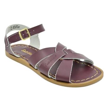 Imagem de Sandálias femininas de couro originais Salt Water, Claret, 9 Big Kid