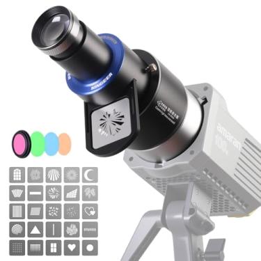 Imagem de Bowens acessório para projetor de montagem, kit de fotografia de fotografia óptica Spotlight para retratos/produtos COB Monolight, compatível com Aputure Amaran100X/D 200D/X, Godox SL60/SmallRig, 4