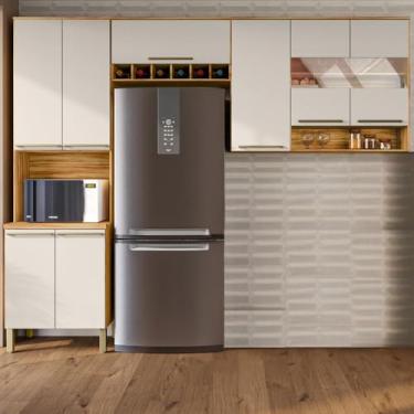 Imagem de Cozinha Compacta 3 Peças 8 Portas 2 Nichos 100% Mdf Nápoli Prime