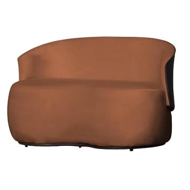 Imagem de Namoradeira 2 Lugares Orgânica Decorativa Beatriz Veludo - Montanaris Decor (Terracota)