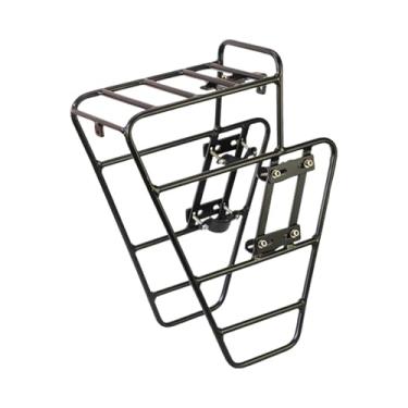 Imagem de YIJU Suporte frontal para bicicleta, prateleira para bagagem, suporte para cesto frontal de alumínio para bicicleta, Sem Bolsa de Rede