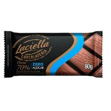 Imagem de Chocolate 70% Cacau Zero Açucar Laciella 20g