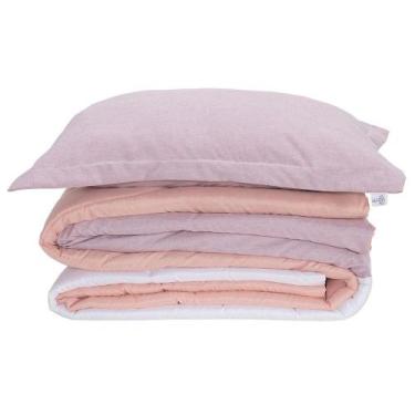 Imagem de Kit Edredom Solteiro Dupla Face Colorful Linho E Hipercal 400 Fios 5 P