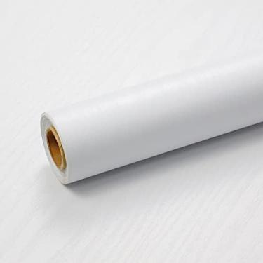 Imagem de Homease Papel de contato de grão de madeira branca 61 x 497 cm, papel de parede autoadesivo, película de vinil decorativa removível para revestimento de prateleira, móveis, armário de cozinha, gaveta