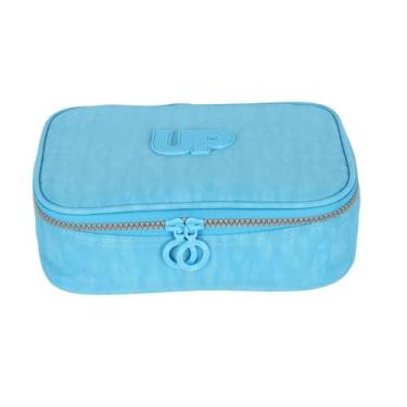 Imagem de Mochila Infantil Rodinha Up4You 360 Graus com Lancheira e Estojo 100 Pens Azul