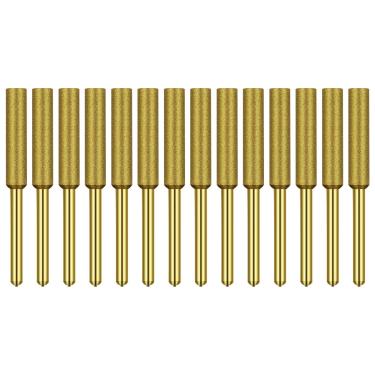 Imagem de Rebarba do Apontador de Motosserra do Diamante, 12 Pces 5/32 3/16 7/32 broca Banhada a Titânio, Apropriada para Afiar Os Dentes Serra de Corrente (4.8MM)