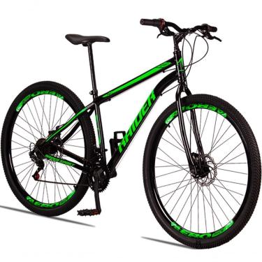 Imagem de Bicicleta 29 Raider Sport Aço 21 Marchas Freio A Disco Preto+verde