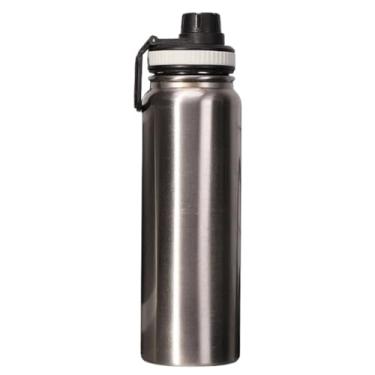 Imagem de Garrafa Térmica de Água com Parede Dupla Esportiva, Academia, Isolada a Vácuo, Aço Inox 1000ml, Mantém Bebidas Frias e Quentes, Tampa Antivazamento, Portátil, Ideal para Viagens, Esportes (Prata)