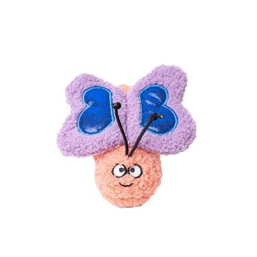 Imagem de Puffy Crew Brinquedo de pelúcia interativo para gatos, tema de inseto, 12 cm, para gatos de todos os tamanhos de raças (borboleta)
