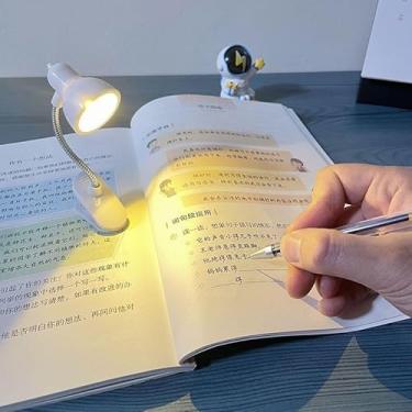 Imagem de Mini Luminária LED Flexível Portátil Luz Mesa Leitura Livro (Branco,S)