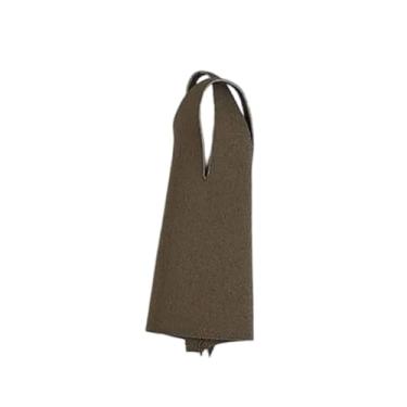 Imagem de MERIGLARE Vestido curto em miniatura com ajuste justo em escala 1:12, minivestido curto cosplay estiloso sem mangas para bonecos de ação de 6'', , Verde