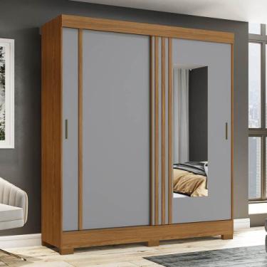 Imagem de Guarda-roupa 160cm Solteiro com Espelho 2 Portas Deslizantes Briz B353