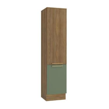 Imagem de Paneleiro 50cm 2 Portas Botanic Kappesberg - Nogueira/Verde Oliva