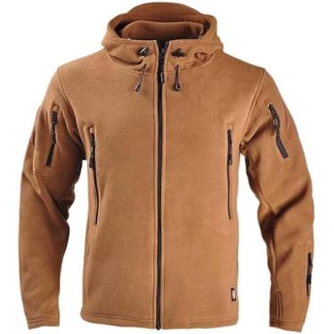 Imagem de Jaqueta Militar Masculina Fleece Tático Combate Completo Com Capuz Ideal Para Caminhadas, army EN8, S
