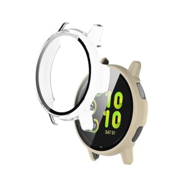 Imagem de Capa para Garmin Vivoactive® 6 Health and Fitness GPS Smartwatch, película rígida WUNIAK para PC, vidro temperado 9H, cobertura total, amortecedor à prova de choque, (pacote com 2, transparente +