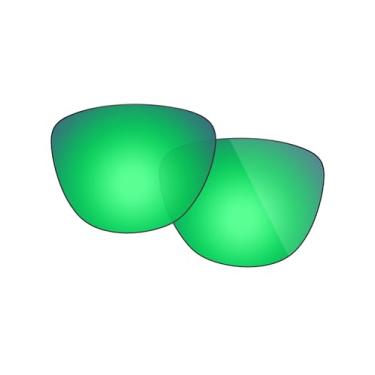 Imagem de Fiskr Lentes polarizadas de substituição compatíveis com óculos de sol Oakley Frogskins XS OJ9006 53 mm, resistente a impactos e ajuste perfeito, Verde esmeralda, Tamanho �nico