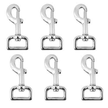 Imagem de 6 ganchos de pressão giratórios, fecho de coleira hanlongyu de metal resistente, aço inoxidável, chaveiro multiuso, clipe de mola para animais de estimação, fivela para prender a coleira de cachorro