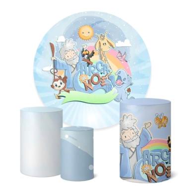 Imagem de Trio Capas Cilindro + Painel Redondo 1,50m Arca De Noe (K1ARC0010)