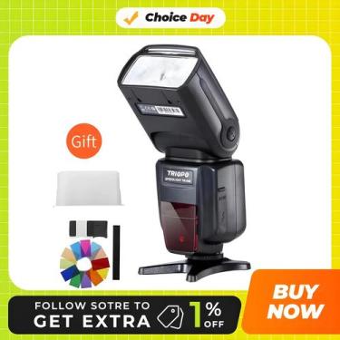 Imagem de Flash Speedlite TTL HSS TRIOPO De Alta Velocidade Para Câmeras DSLR Ca