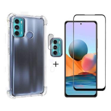 Imagem de Kit Capa Anti Impacto Motorola Moto G60s + Película Vidro + Película p