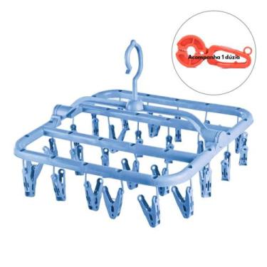 Imagem de Varal com 26 Prendedores Multiuso Acompanha 12 Prendendor - Lig Brin, 