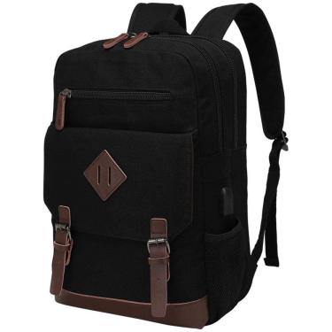 Imagem de Mochila de lona Modoker Mochila vintage para laptop de 15,6"