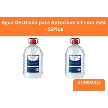 Imagem de Agua Destilada Para Autoclave Kit com 2 Galões de 5L - SSPLUS