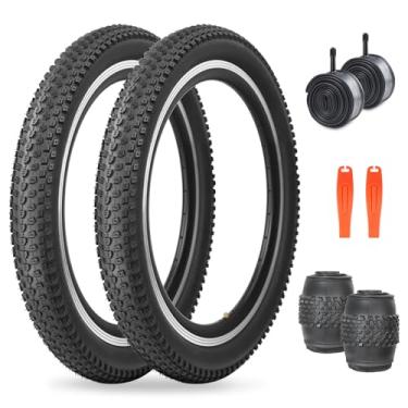 Imagem de MEGHNA Pneu de bicicleta infantil 50,8 cm dobrável antiderrapante 50,8 x 5,4 cm (57-406) substituição de pneu para todos os terrenos com alavanca de pneu para bicicleta dobrável Mountain Bike Cruiser