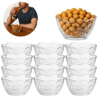 Imagem de 12 Mini Tigela Redonda Bowl de Vidro P/ Sobremesas 130ml - Freecom